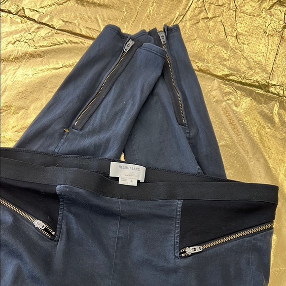 Helmut Lang Black Leggings with Zipper Detail - Picture 3 of 8